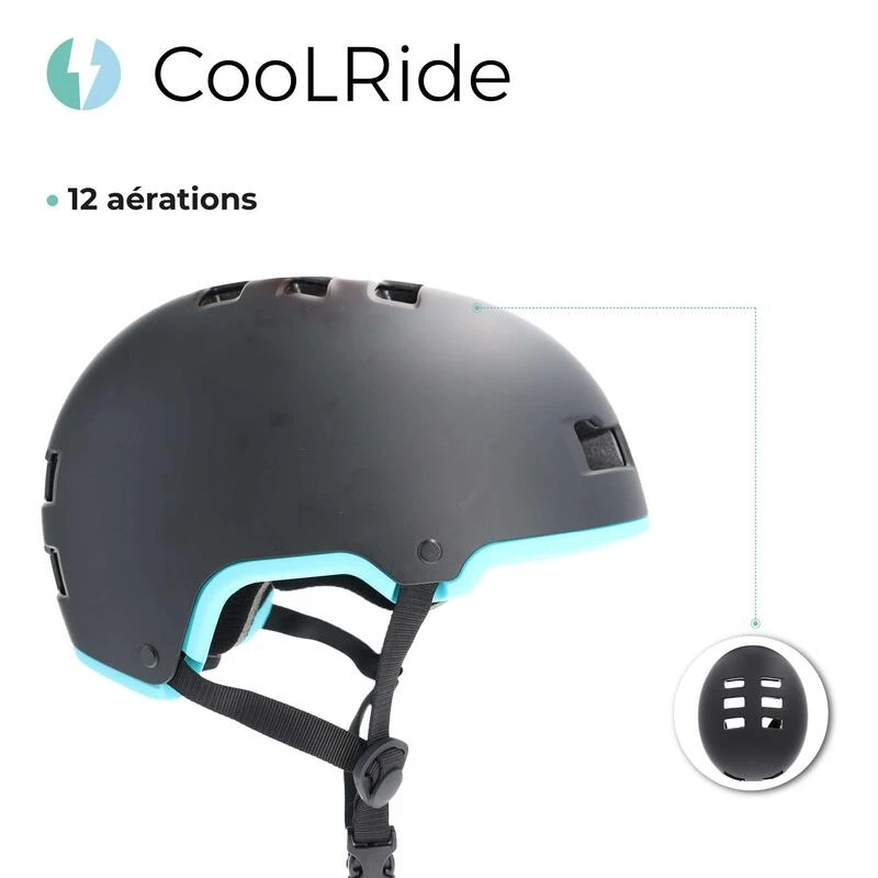 Casque Vélo Adulte 54-58 Cm Multisport Noir/Bleu 5 Casque Vélo Adulte 54-58 Cm Multisport Noir/Bleu – Image 5