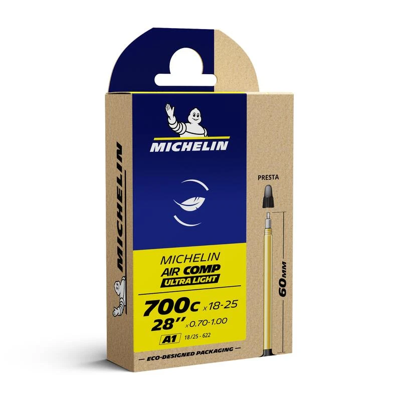 Michelin CHAMBRE A AIR ROUTE 700x18/25 ULTRALIGHT VALVE PRESTA 60 MM 1 Michelin CHAMBRE A AIR ROUTE 700x18/25 ULTRALIGHT VALVE PRESTA 60 MM