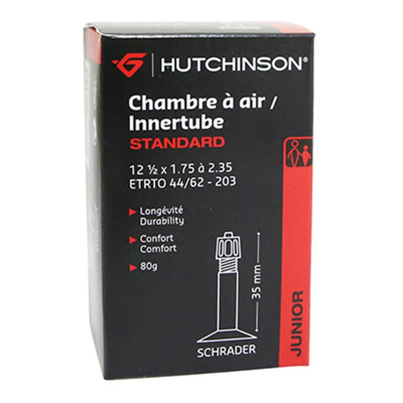 CHAMBRE A AIR VELO 12 1-2 X 1.75 HUTCHINSON VALVE STANDARD 35mm 80g 1 CHAMBRE A AIR VELO 12 1-2 X 1.75 HUTCHINSON VALVE STANDARD 35mm 80g