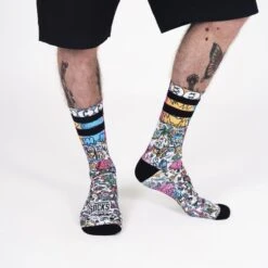 Chaussettes American Socks Doodle - Mid High -Vélo Boutique chaussettes american socks doodle mid high 4