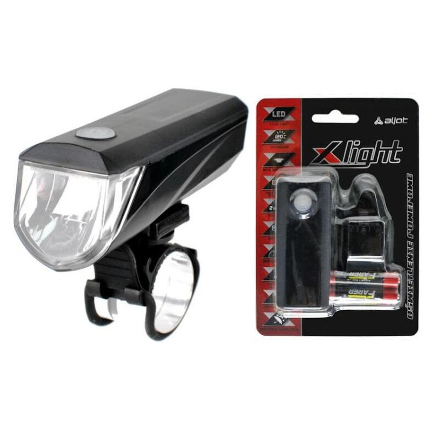 Lumière Avant Pour Vélo 120 Lumen - Phare Vélo - Piles 2 Lumière Avant Pour Vélo 120 Lumen - Phare Vélo - Piles – Image 2