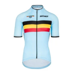 Bioracer Maillot Cycliste - Bleu - Unisexe - Officiel Equipe Belgique