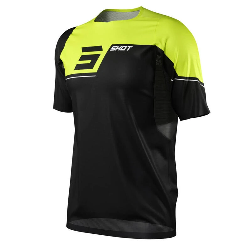 Maillot Manches Courtes Shot Revolt Noir/Jaune Enfant 5 Maillot Manches Courtes Shot Revolt Noir/Jaune Enfant – Image 5