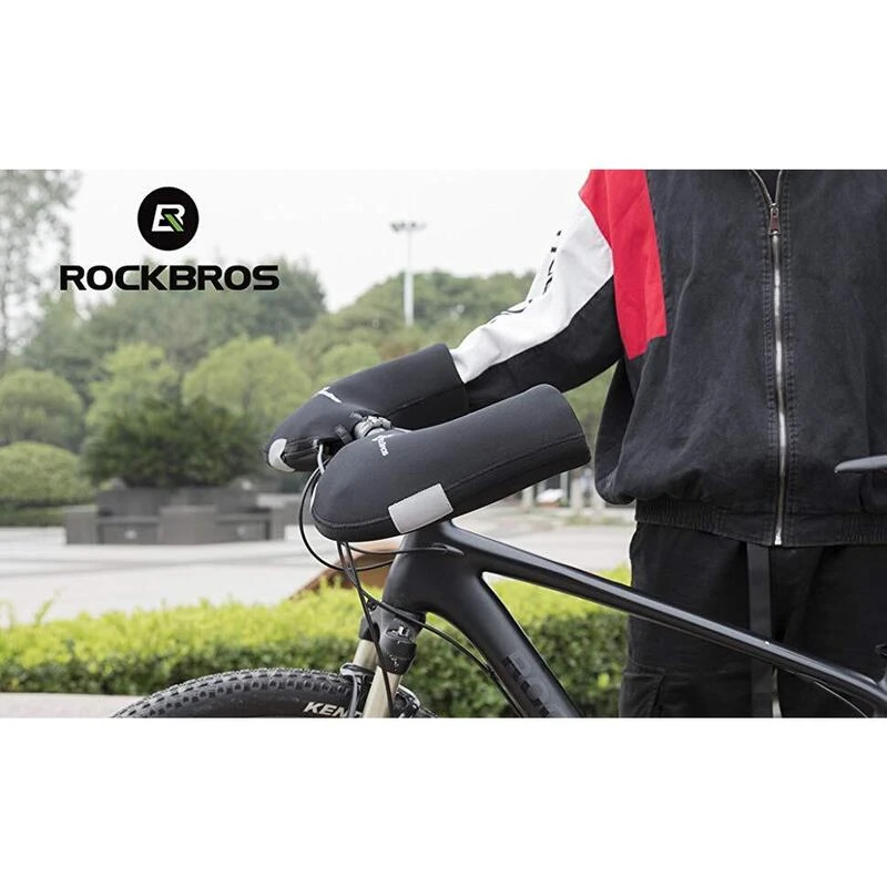 ROCKBROS Manchons Vélo De Guidon Thermique Polaire Gants De Guidon Hiver Impeméable 4 ROCKBROS Manchons Vélo De Guidon Thermique Polaire Gants De Guidon Hiver Impeméable – Image 4