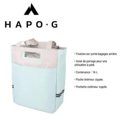 Sac Isotherme Porte Bagage 16L Bleu/Gris - Vélo électrique, VTT, VTC - HAPO-G -Vélo Boutique sac isotherme porte bagage 16l bleugris velo electrique vtt vtc hapo g 5