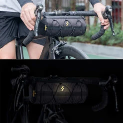 ROCKBROS Sacoche De Vélo/VTT/VTC Cadre Sac De Guidon Vélo 2,4L Sac à Bandoulière Noir -Vélo Boutique sacoche de velovttvtc cadre sac de guidon velo 24l sac a bandouliere noir 4