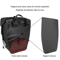 ROCKBROS Sacoche Vélo Porte Bagages Multifonctionnel Sac De Siège De Vélo Étanche 20-27L -Vélo Boutique sacoche velo porte bagages multifonctionnel sac de siege de velo etanche 20 27l 4