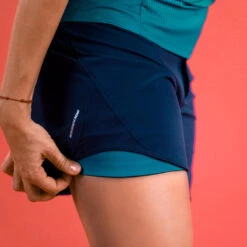 Rockrider SHORT VTT ST 500 FEMME BLEU -Vélo Boutique short vtt st 500 femme bleu 3