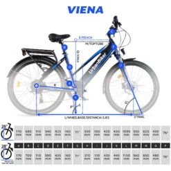 Vélo Électrique Urbanbiker VTC Viena 23 Bleu, Roues 26",960Wh (48v 20Ah) -Vélo Boutique velo electrique urbanbiker vtc viena 23 bleu roues 26960wh 48v 20ah 6