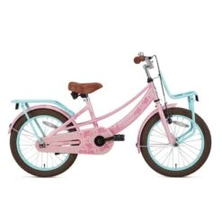 Vélo Enfant SuperSuper Lola - Filles - 18 Pouces - Turquoise / Rose