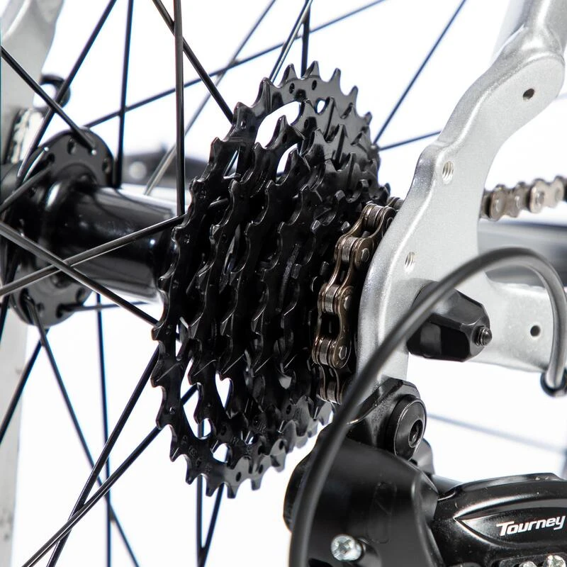 VELO ROUTE HOMME CYCLOTOURISME RC100 GRIS 7 VELO ROUTE HOMME CYCLOTOURISME RC100 GRIS – Image 7