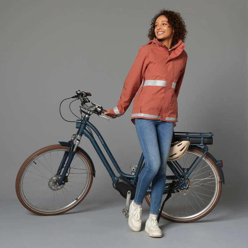 BTWIN VESTE PLUIE CHAUDE VELO VILLE VISIBILITE NUIT 540 FEMME TERRA COTTA 2 BTWIN VESTE PLUIE CHAUDE VELO VILLE VISIBILITE NUIT 540 FEMME TERRA COTTA – Image 2