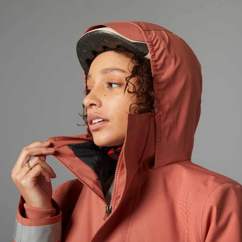 BTWIN VESTE PLUIE CHAUDE VELO VILLE VISIBILITE NUIT 540 FEMME TERRA COTTA 5 BTWIN VESTE PLUIE CHAUDE VELO VILLE VISIBILITE NUIT 540 FEMME TERRA COTTA – Image 5