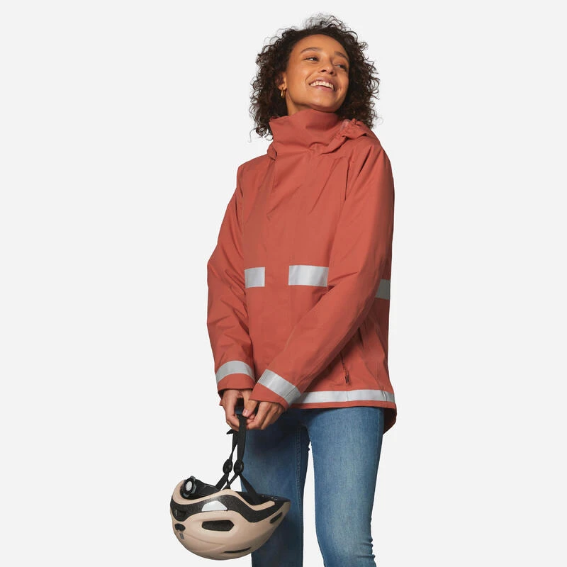 BTWIN VESTE PLUIE CHAUDE VELO VILLE VISIBILITE NUIT 540 FEMME TERRA COTTA 1 BTWIN VESTE PLUIE CHAUDE VELO VILLE VISIBILITE NUIT 540 FEMME TERRA COTTA