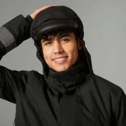 BTWIN VESTE PLUIE CHAUDE VELO VILLE VISIBILITE NUIT 540 HOMME NOIR -Vélo Boutique veste pluie chaude velo ville visibilite nuit 540 homme noir 4