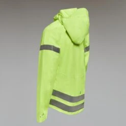 BTWIN VESTE VÉLO 500 ENFANT PLUIE JAUNE HAUTE VISIBILITÉ -Vélo Boutique veste velo 500 enfant pluie jaune haute visibilite 5
