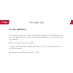 ZEFAL Pro Wet Lube - Lubrifiant Chaîne Vélo Biodégradable -Vélo Boutique zefal pro wet lube lubrifiant chaine velo biodegradable 3